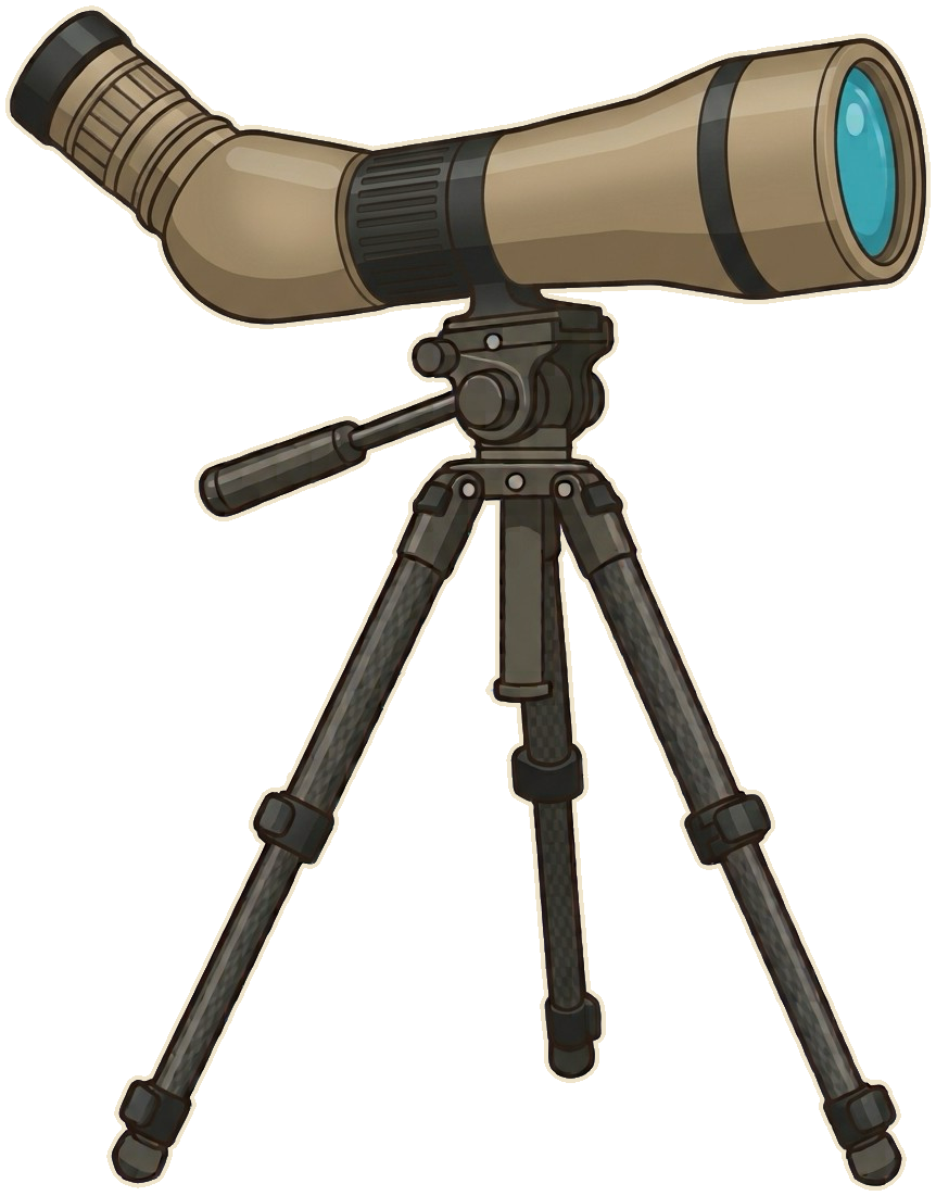 A spotting scope on a tripod